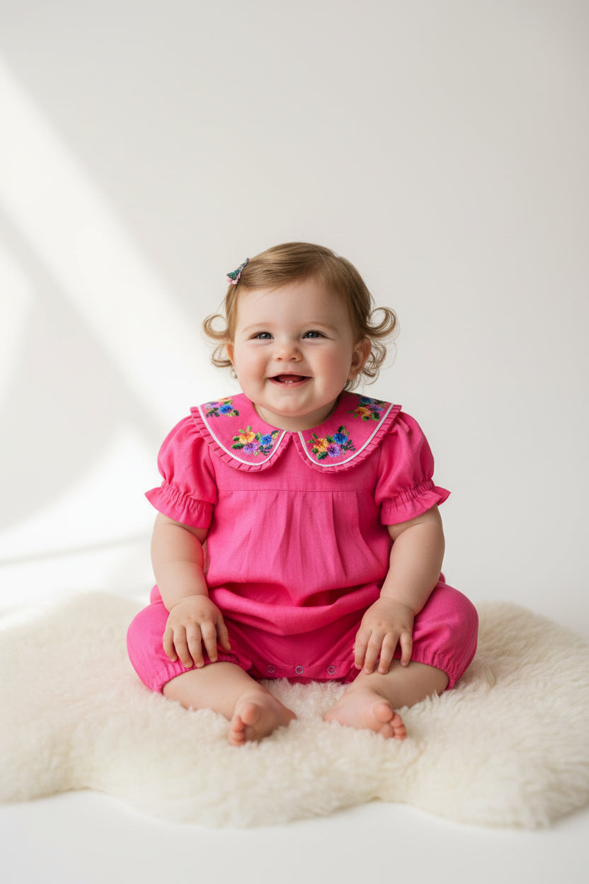 Mamilu Crafted from 100% natural linen and adorned with an artisan-embroidered