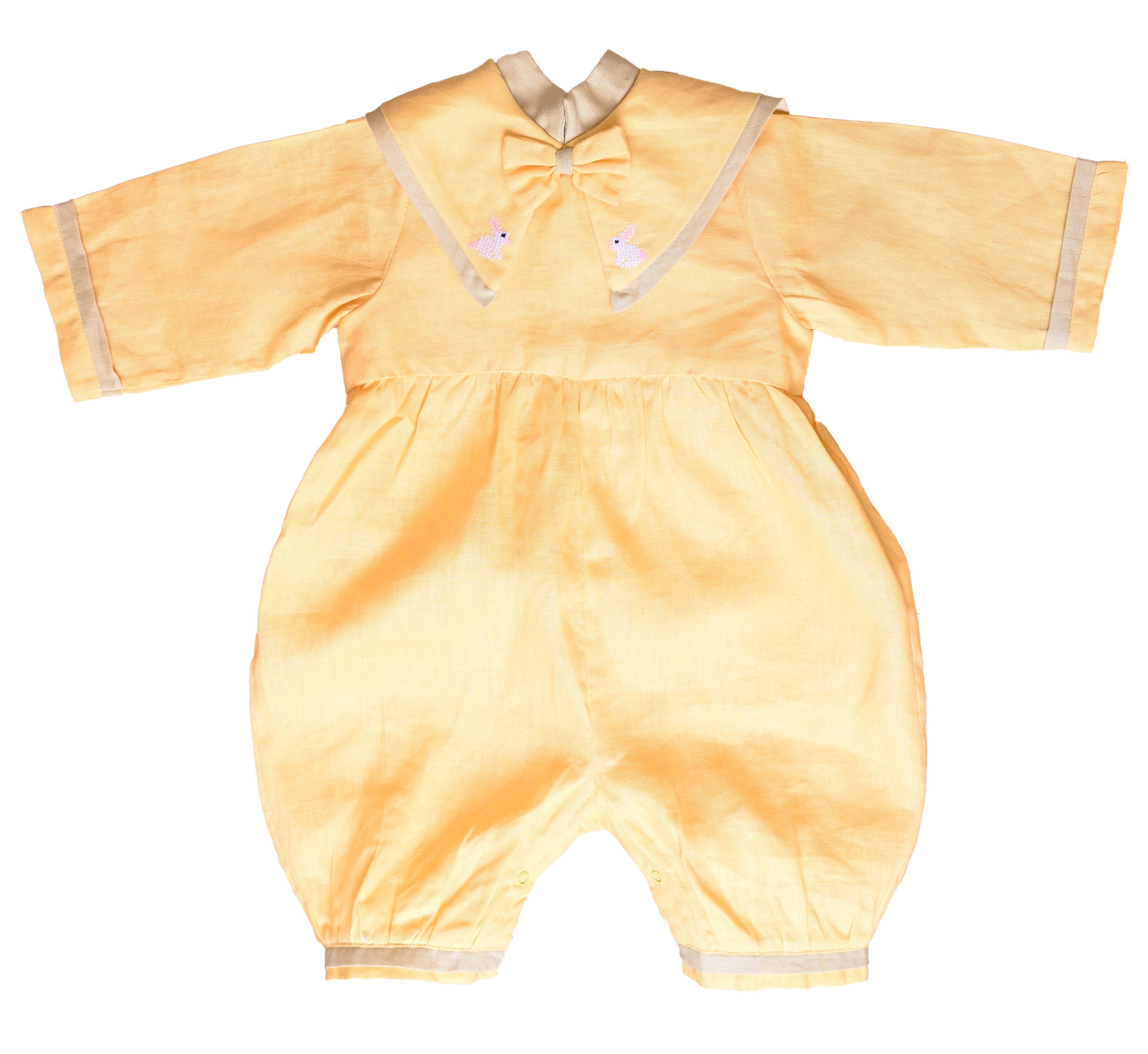 Penguin / Sailor Romper with Bow/ Bunny Embroidery