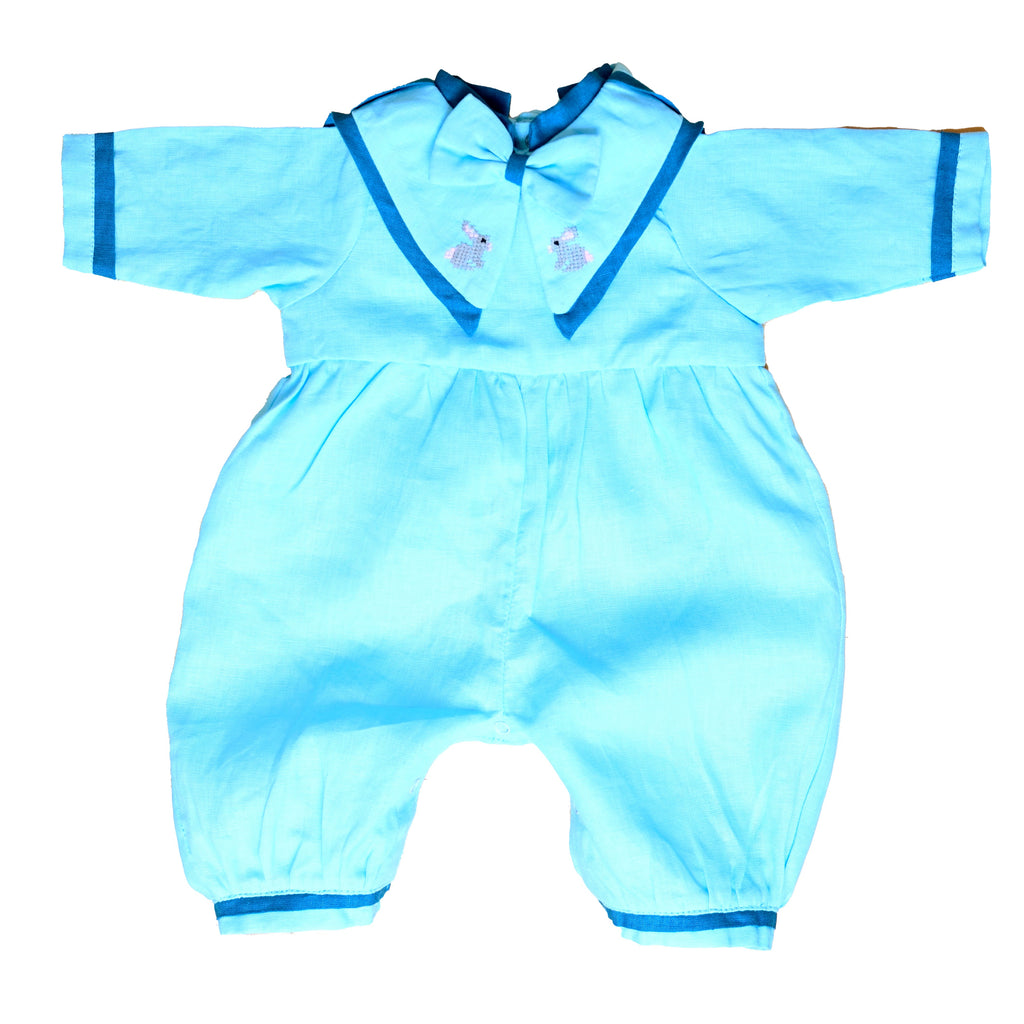 Traje de pingüino/marinero con lazo/bordado de conejito