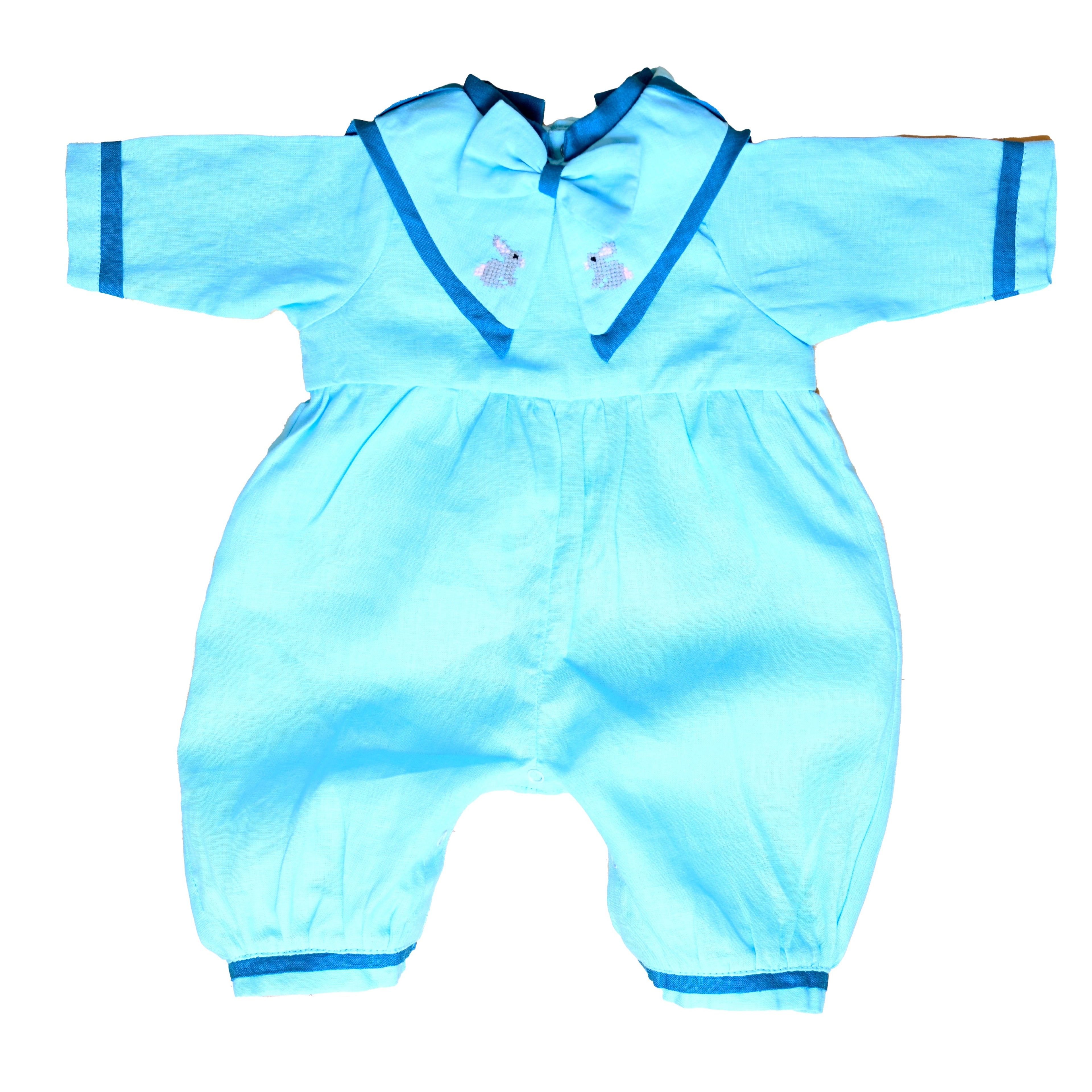 Penguin / Sailor Romper with Bow/ Bunny Embroidery